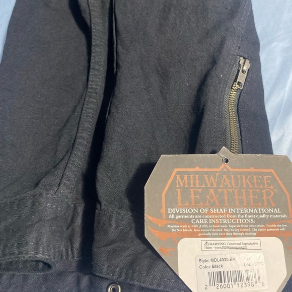 Black Studded Moto Vest with Asymmetrical Zipper - Picture 11 of 11